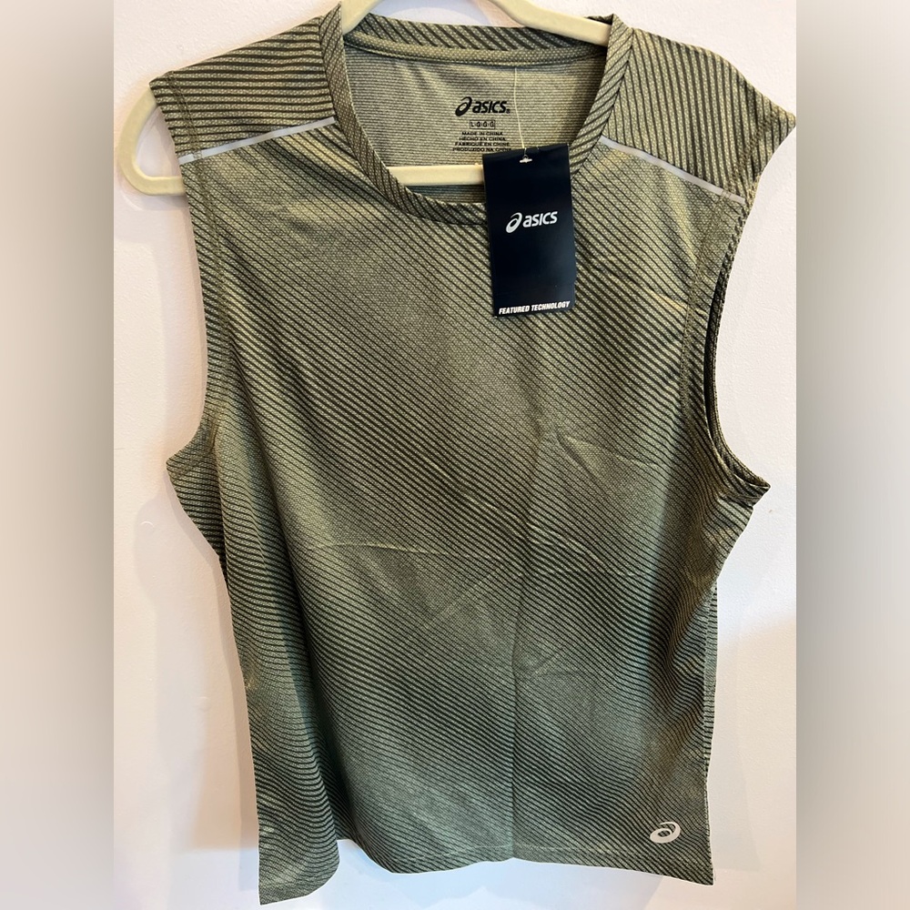 ASICS mens fashion sleeveless top | Grey